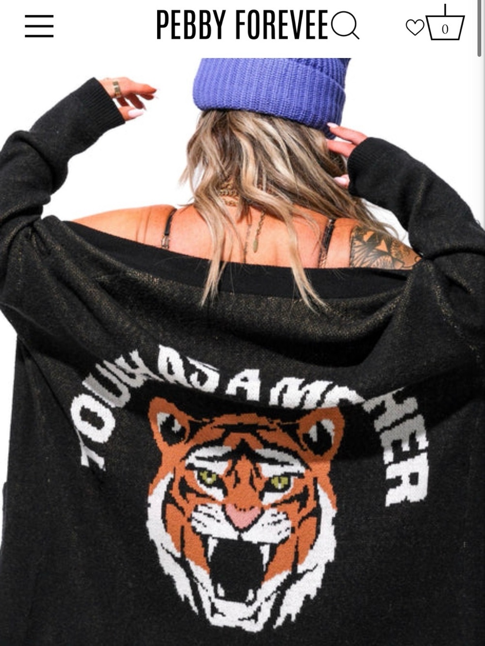 Tough as a Mother | Open Cardigan Sweater | Pebby Forevee